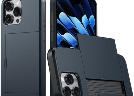 Shockproof Armor Phone Case with Card Slot, For iPhone 16