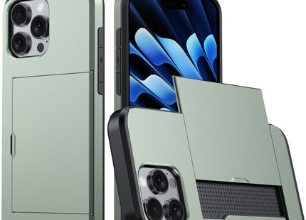 Shockproof Armor Phone Case with Card Slot, For iPhone 16