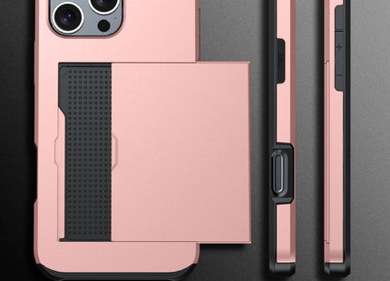 Shockproof Armor Phone Case with Card Slot, For iPhone 16