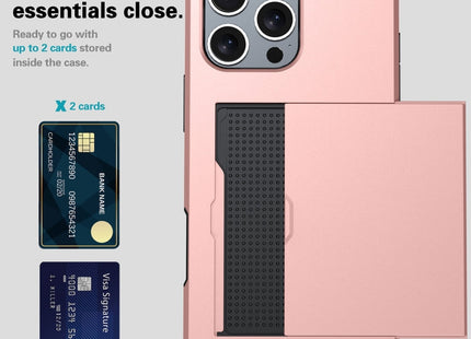 Shockproof Armor Phone Case with Card Slot, For iPhone 16