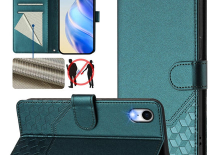 Honeycomb Embossing RFID Leather Phone Case, For iPhone XR, For iPhone XS Max, For iPhone 8 Plus / 7 Plus