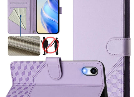 Honeycomb Embossing RFID Leather Phone Case, For iPhone XR, For iPhone XS Max, For iPhone 8 Plus / 7 Plus