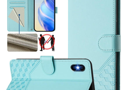 Honeycomb Embossing RFID Leather Phone Case, For iPhone XR, For iPhone XS Max, For iPhone 8 Plus / 7 Plus