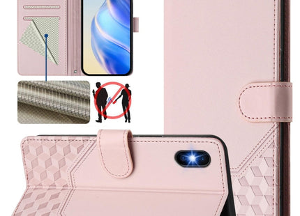 Honeycomb Embossing RFID Leather Phone Case, For iPhone XR, For iPhone XS Max, For iPhone 8 Plus / 7 Plus