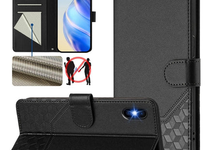 Honeycomb Embossing RFID Leather Phone Case, For iPhone XR, For iPhone XS Max, For iPhone 8 Plus / 7 Plus