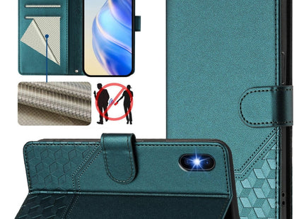 Honeycomb Embossing RFID Leather Phone Case, For iPhone XR, For iPhone XS Max, For iPhone 8 Plus / 7 Plus