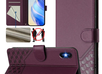 Honeycomb Embossing RFID Leather Phone Case, For iPhone XR, For iPhone XS Max, For iPhone 8 Plus / 7 Plus
