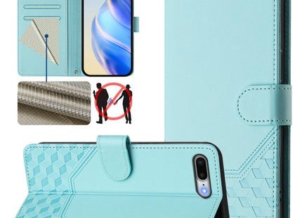 Honeycomb Embossing RFID Leather Phone Case, For iPhone XR, For iPhone XS Max, For iPhone 8 Plus / 7 Plus