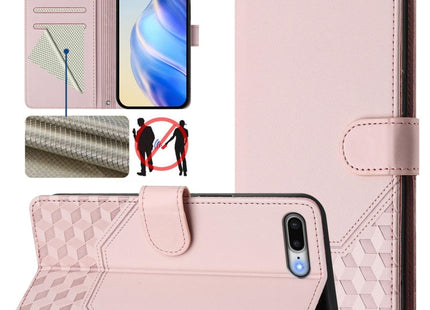 Honeycomb Embossing RFID Leather Phone Case, For iPhone XR, For iPhone XS Max, For iPhone 8 Plus / 7 Plus