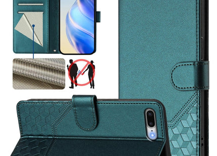Honeycomb Embossing RFID Leather Phone Case, For iPhone XR, For iPhone XS Max, For iPhone 8 Plus / 7 Plus