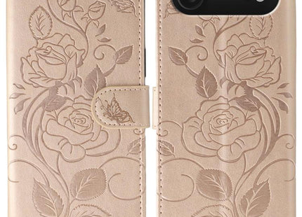 Rose Butterfly Embossed Leather Phone Case, For iPhone Air
