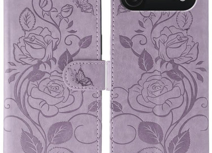 Rose Butterfly Embossed Leather Phone Case, For iPhone Air