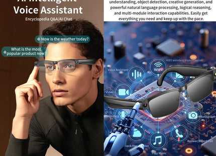 L802 Smart Glasses with 8MP HD Camera, Wi-Fi Video & Smart Assistant