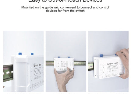 Sonoff 4CHPROR3 Mobile Phone Smart Home Switch Four-way Controller, Support Long-range Control Timing