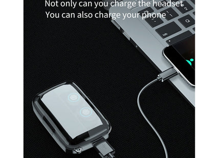 M18 Bluetooth 5.1 LED Display Screen Waterproof Wireless Bluetooth Earphone with Charging Box, M18