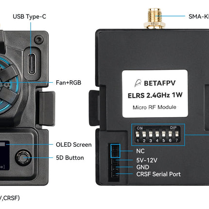 BetaFPV ELRS Micro TX Module 2.4Ghz 1W