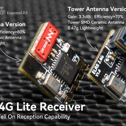 BetaFPV ELRS Lite Receiver 2.4Ghz (Flat Antenna)