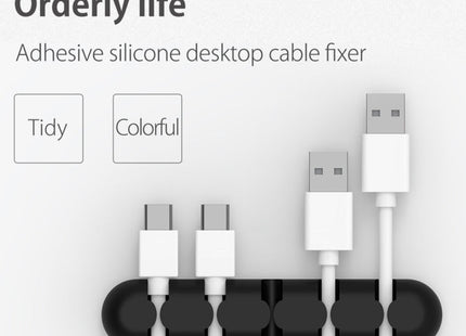 ORICO CBS5 Silicone Material Desktop Cable Manager Winder Fixer, Size: 9.6*2*1.2cm