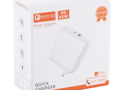 PD65W-A6 PD 65W 90 Degrees Foldable Pin Portable Multi-function USB Quick Charger, US Plug
