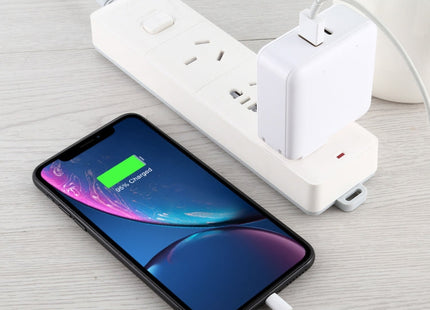 PD65W-A6 PD 65W 90 Degrees Foldable Pin Portable Multi-function USB Quick Charger, US Plug