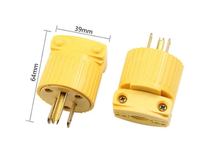 5-15P 125V Detachable Plug Adapter 15A Tripolar Power Adapter, US Plug