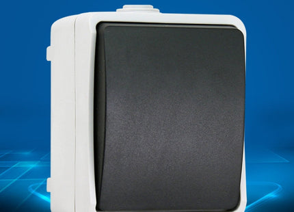 IP44 Waterproof Kitchen Bathroom Single Control Switch, EU Plug