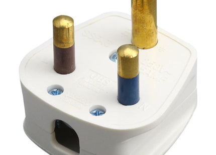 Three Pin Cylinder 15A Power Plug, UK Plug