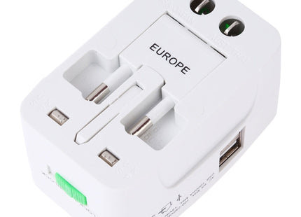 110-250V Multi-function Travel Universal Converter with Dual USB Interfaces, EU / UK / US / AU Plug