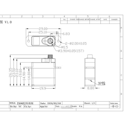 EMAX ES9052MD Metal Gear Digital Servo
