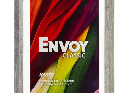 Kenro Envoy Classic Photo Frame A4 with 9x6" Mat - Grey