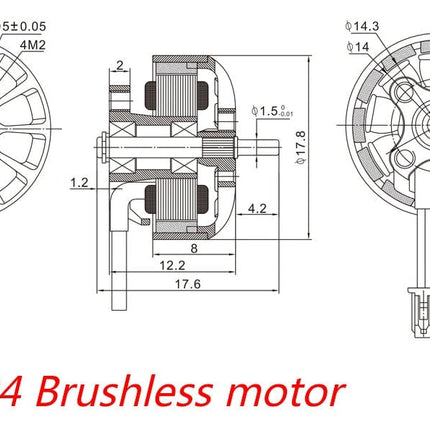 HappyModel EX1404 Brushless Motor (2700kV, 3500kV) for Crux35