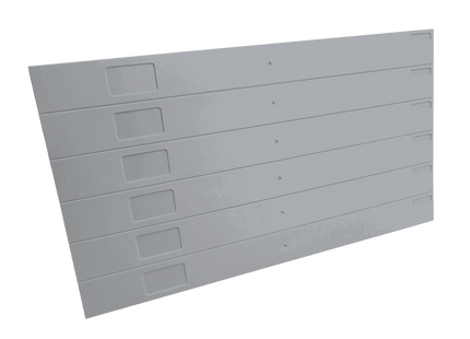 19″ Server Rack 6 X 1U Blanking Panels Snappable Tool-Free Mounting Black/Grey