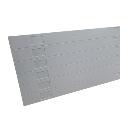 19″ Server Rack 6 X 1U Blanking Panels Snappable Tool-Free Mounting Black/Grey
