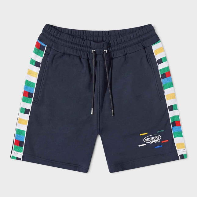 Logo Knitted Band Jersey Shorts Navy Multicolour