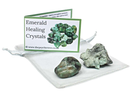 Emerald Rough 'n' Tumble Crystal Pack