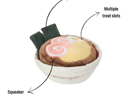Ramen enrichment dog toy