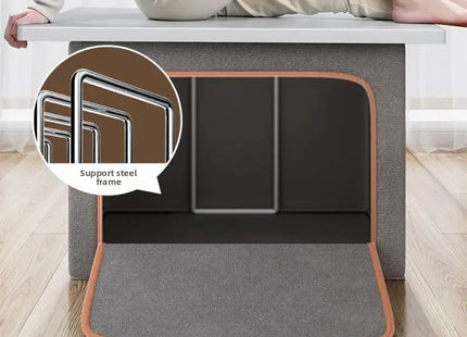 Large Foldable Fabric Storage Box - Steel Frame Transparent Lid Dustproof