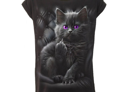 CATTITUDE - Turnup Sleeve Loosefit Tee