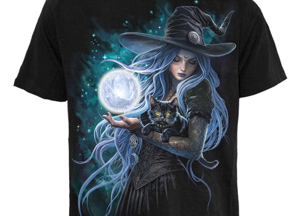 MYSTIC MOON - Front Print T-Shirt Black