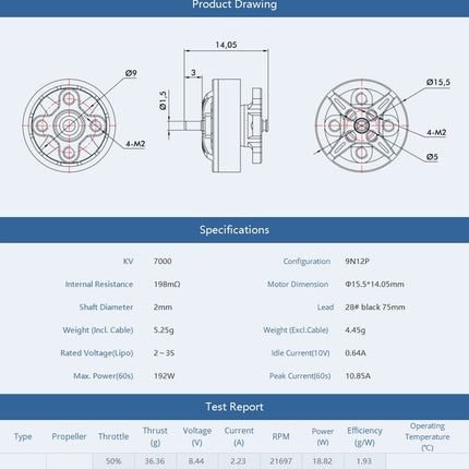 T-Motor F1203 Motor (7000kV)