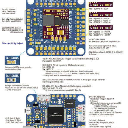 Matek F405-HDTE Flight Controller