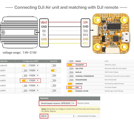T-Motor F7 Mini Flight Controller (HD +OSD +VTX Switch)