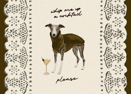 Whip Me Up A Cocktail - Whippet Print