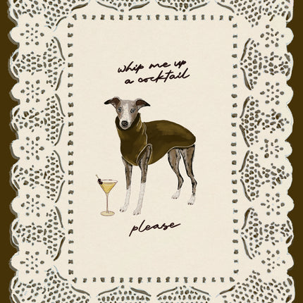 Whip Me Up A Cocktail - Whippet Print
