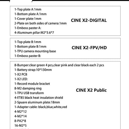 FPV Racer Cine X2 FPV CineWhoop Frame