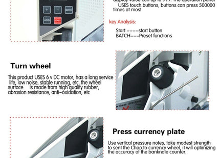 V40 Handheld Mini Portable Small Money Counting Machine, Specification: EU Plug, EU Plug
