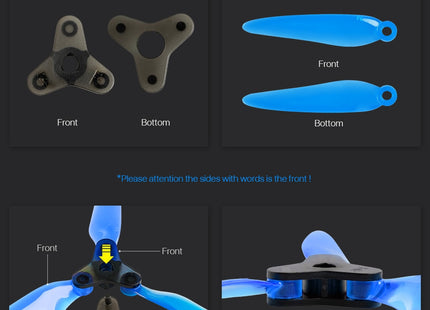 DAL Fold 2 F6 6048 Folding Propellers (4 hub, 12 blades)