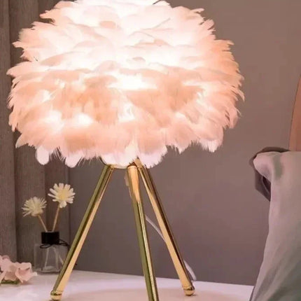 Feather LED Table Lamp | Designer Bedside Light UK