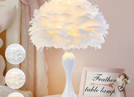 Feather Table Lamp LED Night Light  Modern Creative
