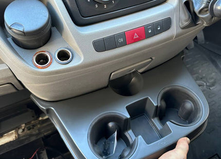 For Peugeot Boxer Grey Cup Holder Console | Centre Storage Console | Van-X